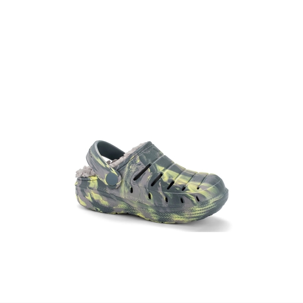 Rugged Shark Lined Clog Sandals for Toddlers Kids
